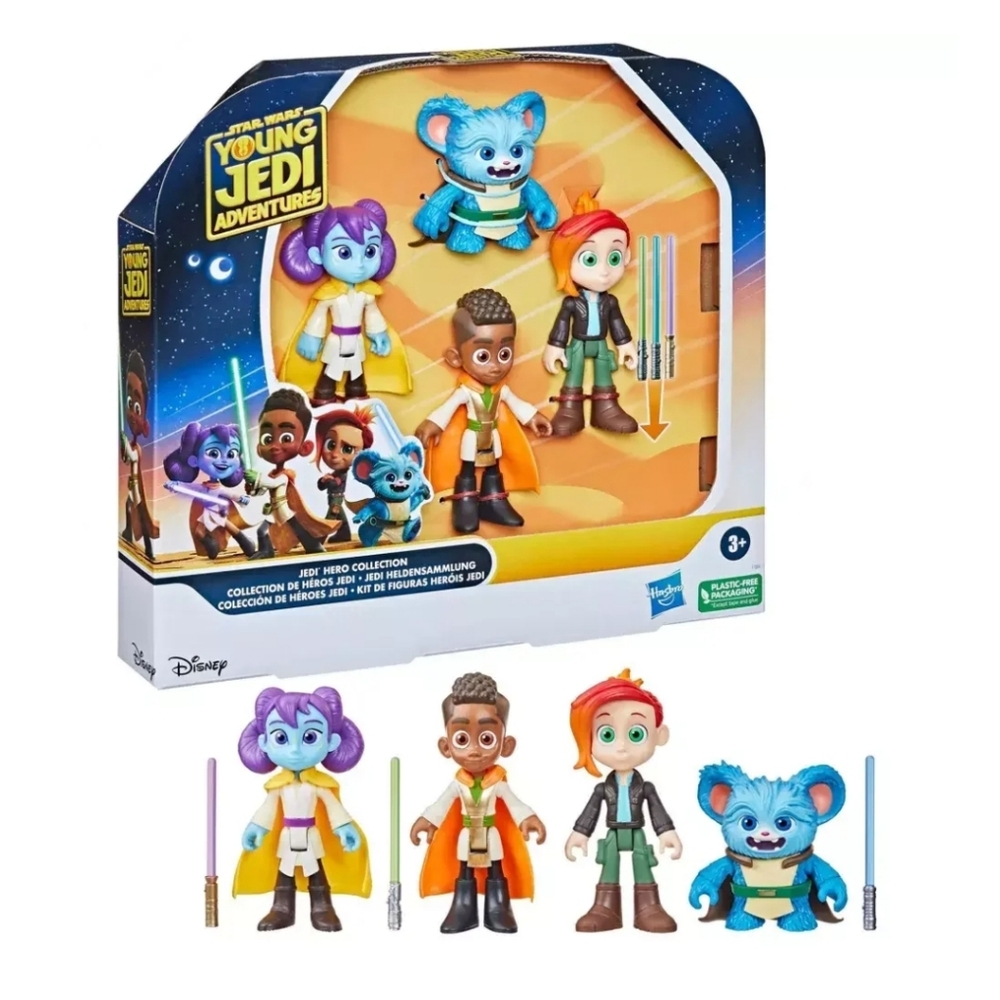 Star Wars Collectible Kids Jedi Action Figure Sets 4H 4 Count